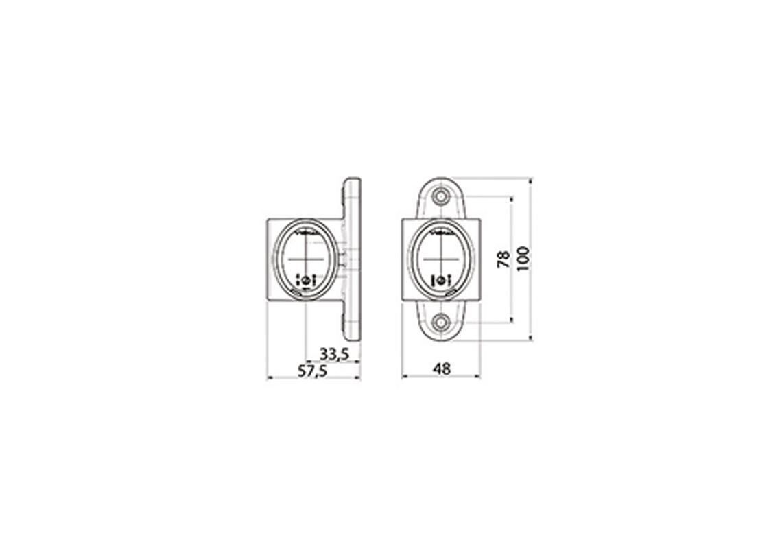 Luce d'ingombro simmetrica LED 12/24V trasparente + rosso + ambra